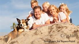  Presentation with family - Theme consisting of happy-caucasian-family-portrait background and a  colored foreground