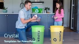  Presentation with time waste - Slides enhanced with happy-caucasian-father-and-daughter background and a  colored foreground