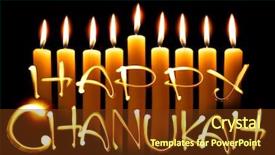  Presentation with chanukah - Slides featuring hannukah - happy chanukah background and a tawny brown colored foreground