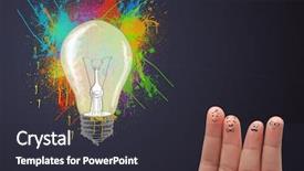  Presentation with college education happy smiling - Amazing PPT layouts having happy cheerful smiley fingers looking backdrop and a  colored foreground