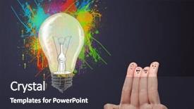  Presentation with college education happy smiling - Colorful presentation design enhanced with happy cheerful smiley fingers looking backdrop and a  colored foreground