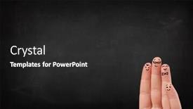  Presentation with fingers - PPT layouts having happy-cheerful-smiley-fingers-looking background and a dark gray colored foreground