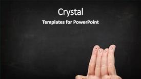  Presentation with fingers - Presentation consisting of happy-cheerful-smiley-fingers-looking background and a dark gray colored foreground