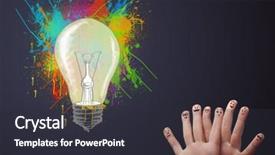  Presentation with fingers - Cool new presentation with happy cheerful smiley fingers looking backdrop and a dark gray colored foreground