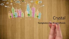  Presentation with college education happy smiling - Slides featuring happy cheerful smiley fingers looking background and a coral colored foreground