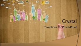  Presentation with fingers - Amazing PPT theme having happy cheerful smiley fingers looking backdrop and a  colored foreground