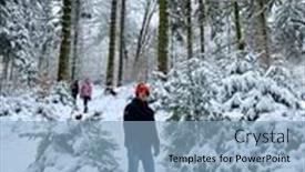  Presentation with child teen - Slide deck consisting of happy-child-and-beautiful-winter background and a light blue colored foreground