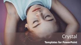  Presentation with yoga - Theme featuring happy-child-meditating-on-yoga background and a  colored foreground