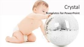  Presentation with disco ball - Amazing slides having happy child playing with disco backdrop and a  colored foreground