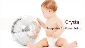  Presentation with disco ball - PPT theme having happy child playing with disco background and a  colored foreground
