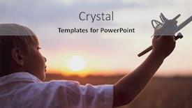  Presentation with dreams - Beautiful presentation theme featuring happy-child-playing backdrop and a light gray colored foreground