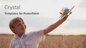  Presentation with dreams - Colorful slide set enhanced with happy-child-playing backdrop and a white colored foreground