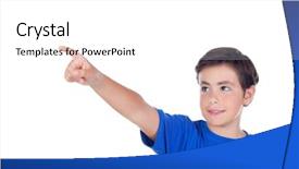  Presentation with old - PPT theme consisting of happy child with ten years background and a white colored foreground