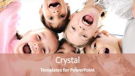  Presentation with youth - Amazing slide deck having happy children embracing each other backdrop and a coral colored foreground