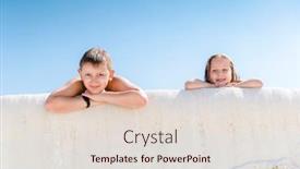  Presentation with salt - Slide deck consisting of happy-children-in-pamukkale-salt background and a lemonade colored foreground