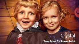 Presentation with vampire - Audience pleasing presentation design consisting of little prince - happy children in witch backdrop and a tawny brown colored foreground