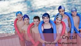  Presentation with swim - Beautiful PPT layouts featuring disk harrow agricultural machinery for processing of the soil in the field backdrop and a tawny brown colored foreground