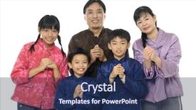  Presentation with chinese new year - PPT layouts enhanced with happy chinese new year background and a navy blue colored foreground