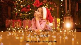  Presentation with shining - Presentation design with happy-christmas-and-new-year background and a gold colored foreground