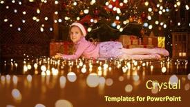  Presentation with shining - Colorful presentation design enhanced with happy-christmas-and-new-year backdrop and a tawny brown colored foreground