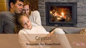  Presentation with feast - Colorful slide deck enhanced with happy-christmas-family-loving-parents backdrop and a coral colored foreground