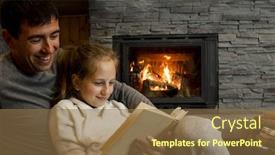  Presentation with feast - Amazing PPT layouts having happy-christmas-family-loving-parents backdrop and a tawny brown colored foreground