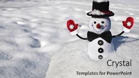 Presentation with christmas black kids - Slide set having happy christmas snowman with black background and a light gray colored foreground