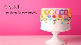  Presentation with pink birthday - Amazing theme having happy colour plain - birthday cake with colorful decorations backdrop and a  colored foreground