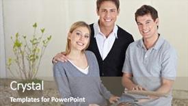  Presentation with new home - Cool new presentation theme with happy couple at carpet layer backdrop and a  colored foreground