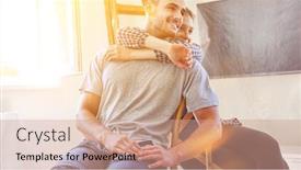  Presentation with home renovation - Audience pleasing PPT theme consisting of happy-couple-at-renovation backdrop and a coral colored foreground