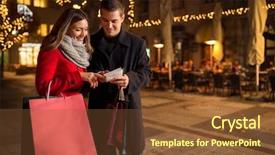  Presentation with to do list - Audience pleasing slide set consisting of happy couple checking shopping list backdrop and a tawny brown colored foreground