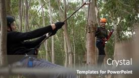  Presentation with couple - Beautiful PPT theme featuring happy-couple-crossing-through backdrop and a gray colored foreground