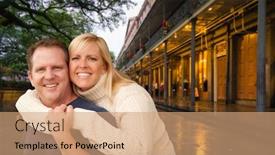  Presentation with new orleans - Cool new theme with happy couple enjoying an evening in new orleans louisiana backdrop and a coral colored foreground
