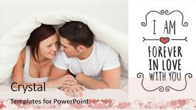  Presentation with valentines - Audience pleasing slides consisting of happy couple hiding under a blanket against valentines message backdrop and a lemonade colored foreground