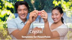  Presentation with happy hour is the best - Audience pleasing slide deck consisting of happy couple holding house key backdrop and a  colored foreground