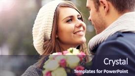  Presentation with software engineering picture - Beautiful PPT theme featuring happy couple hugging with flower backdrop and a wine colored foreground