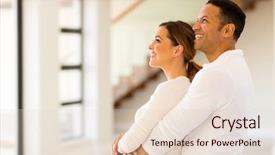  Presentation with new parents at home baby - Colorful slide deck enhanced with happy couple in new home backdrop and a lemonade colored foreground