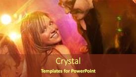  Presentation with night club - Audience pleasing slides consisting of happy couple in the night club backdrop and a tawny brown colored foreground