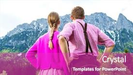  Presentation with malaysian traditional dress - Slide deck featuring financial status money cash dollar background and a dark gray colored foreground