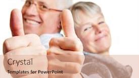  Presentation with seniors - Presentation featuring happy-couple-of-seniors-holds background and a coral colored foreground