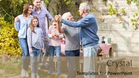  Presentation with seniors - Beautiful PPT layouts featuring happy-couple-of-seniors backdrop and a coral colored foreground