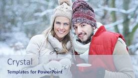  Presentation with tea - Theme enhanced with happy-couple-outdoors-having-tea background and a sky blue colored foreground