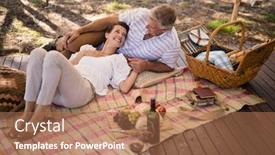  Presentation with safari - Presentation consisting of happy-couple-relaxing-in-cottage background and a coral colored foreground