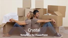  Presentation with floor - Cool new presentation with happy couple sitting on floor backdrop and a  colored foreground