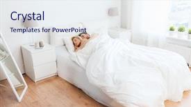  Presentation with relationships - Beautiful presentation theme featuring happy couple sleeping in bed backdrop and a sky blue colored foreground