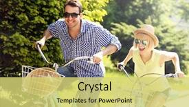  Presentation with free - Beautiful presentation design featuring happy couple spending free backdrop and a yellow colored foreground