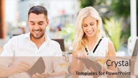  Presentation with independence - Beautiful PPT theme featuring happy couple with cash money backdrop and a coral colored foreground