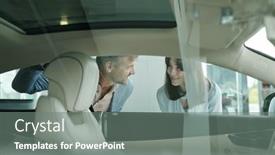  Presentation with customers - Theme enhanced with happy-customers-standing-by-new background and a gray colored foreground