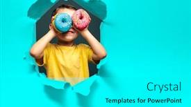  Presentation with black children - Colorful presentation theme enhanced with happy-cute-boy-is-having backdrop and a light gray colored foreground