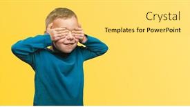  Presentation with waiting - Slide deck with happy-cute-boy-is-having background and a  colored foreground